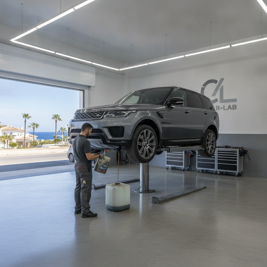 Essential Care for Your Luxury SUV: Range Rover Sport Oil Change in Marbella at Car Lab
