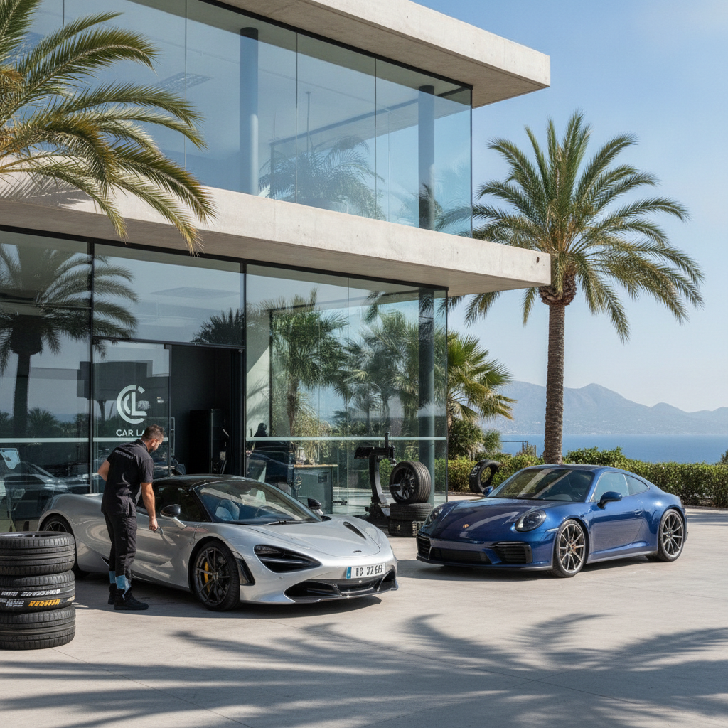 Elevate Your Drive: High-End Tire Change in Marbella at Car Lab